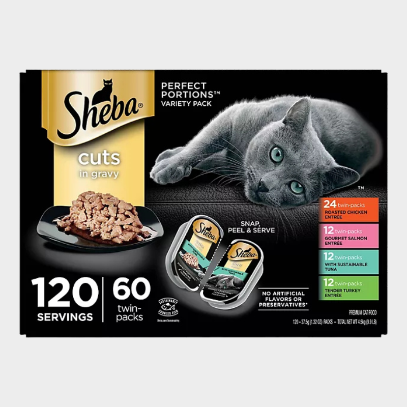 Sheba Perfect Portions Wet Cat Food Trays Variety Pack, 60 ct., 2.6 oz.