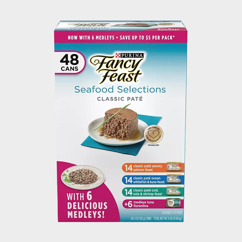 Purina Fancy Feast Variety Pack, Wet Cat Food, Choose Flavor, 48 ct, 3 oz.