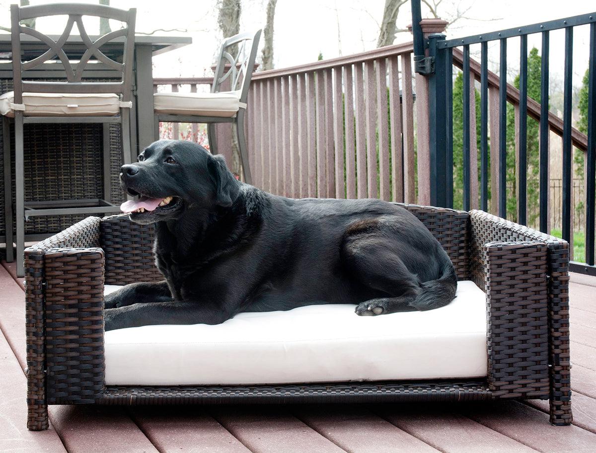 Rattan Rectangular Pet Sofa