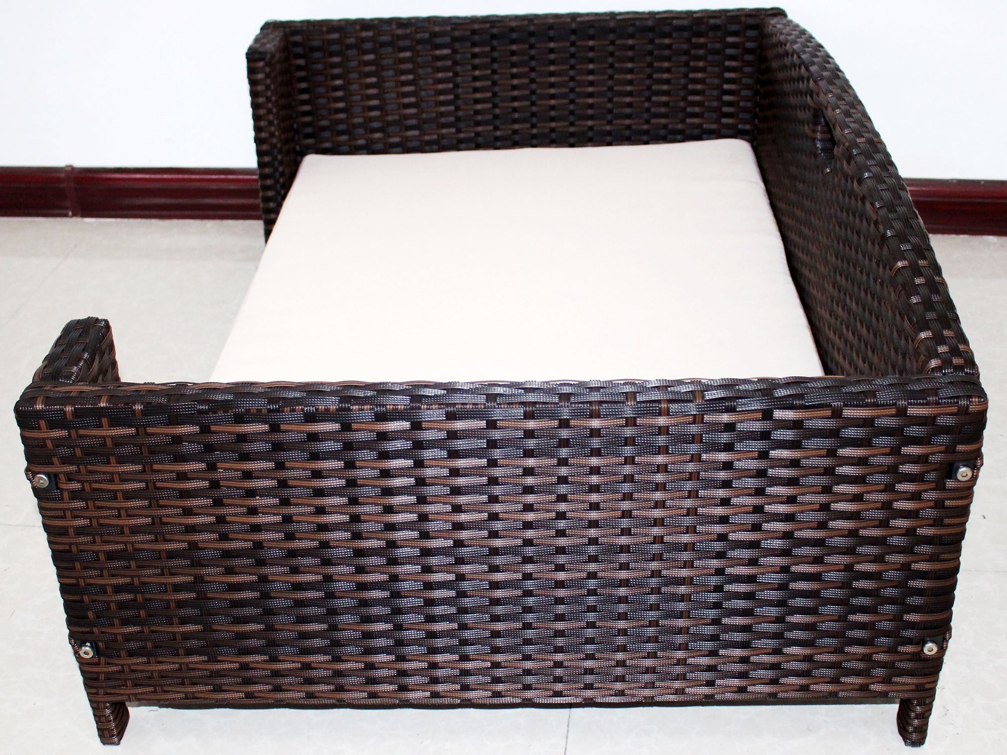 Rattan Rectangular Pet Sofa