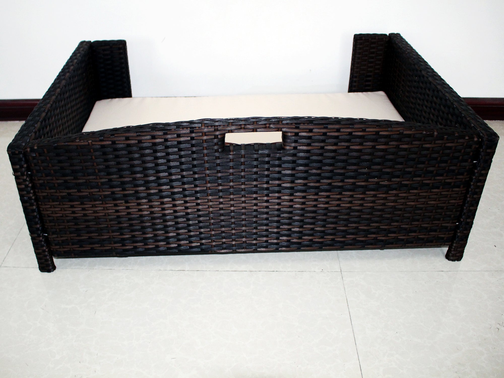 Rattan Rectangular Pet Sofa