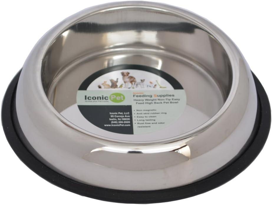 Heavy Weight Non-skid Easy feed High Back Pet Bowl for Dog or Cat