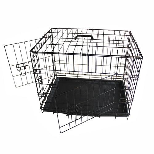 Foldable Double Door Pet Training Crate with Divider