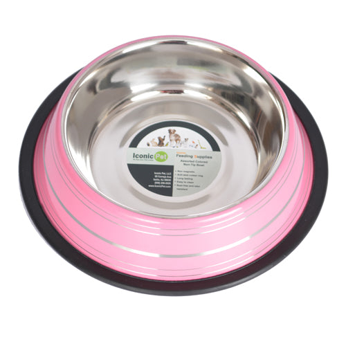 Color Splash Stripe Non-Skid Pet Bowl