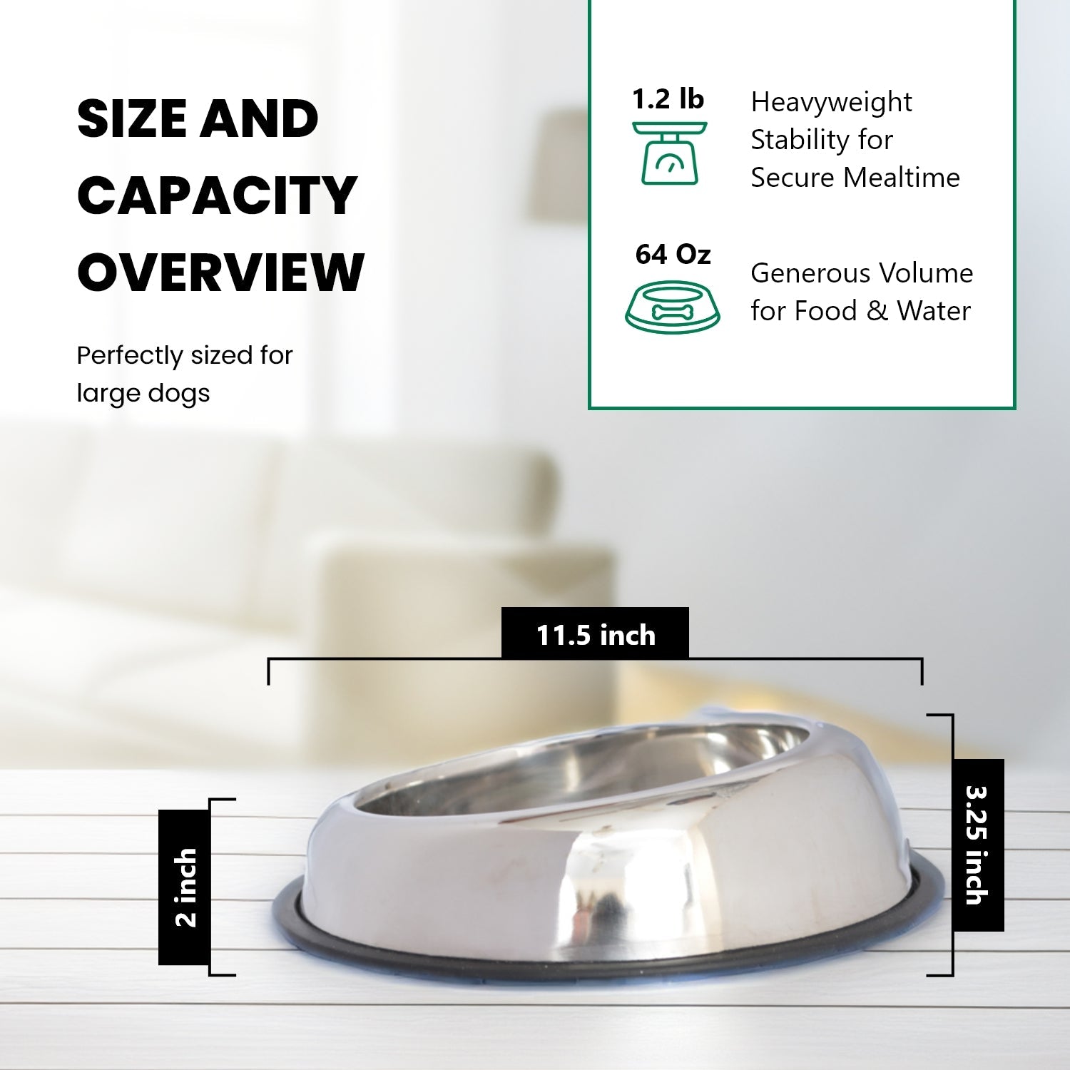 Heavy Weight Non-skid Easy feed High Back Pet Bowl for Dog or Cat