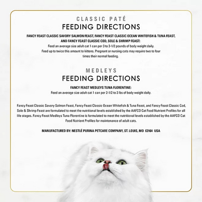 Purina Fancy Feast Variety Pack, Wet Cat Food, Choose Flavor, 48 ct, 3 oz.